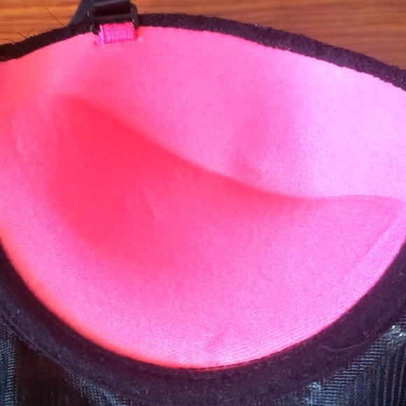 Bikini Swim Top Push Up Black Lace Gold Tone Metal Studded Women's Size 36B. - Picture 10 of 14